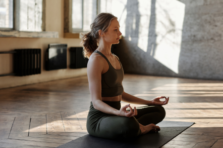 girl doing yoga